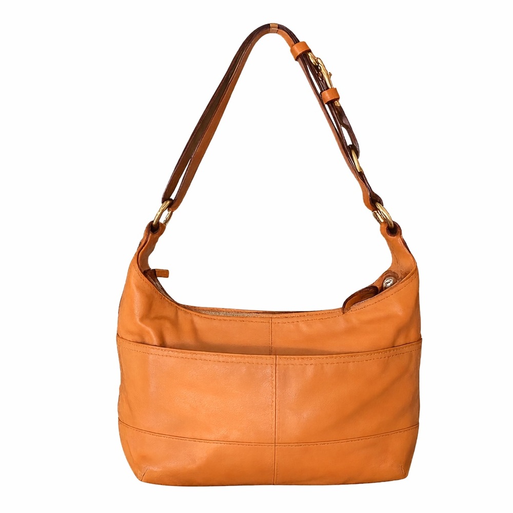 Coach F17489 East West Duffle Convertible Shoulder Bag Camel Tan Leather EUC - Picture 5 of 10
